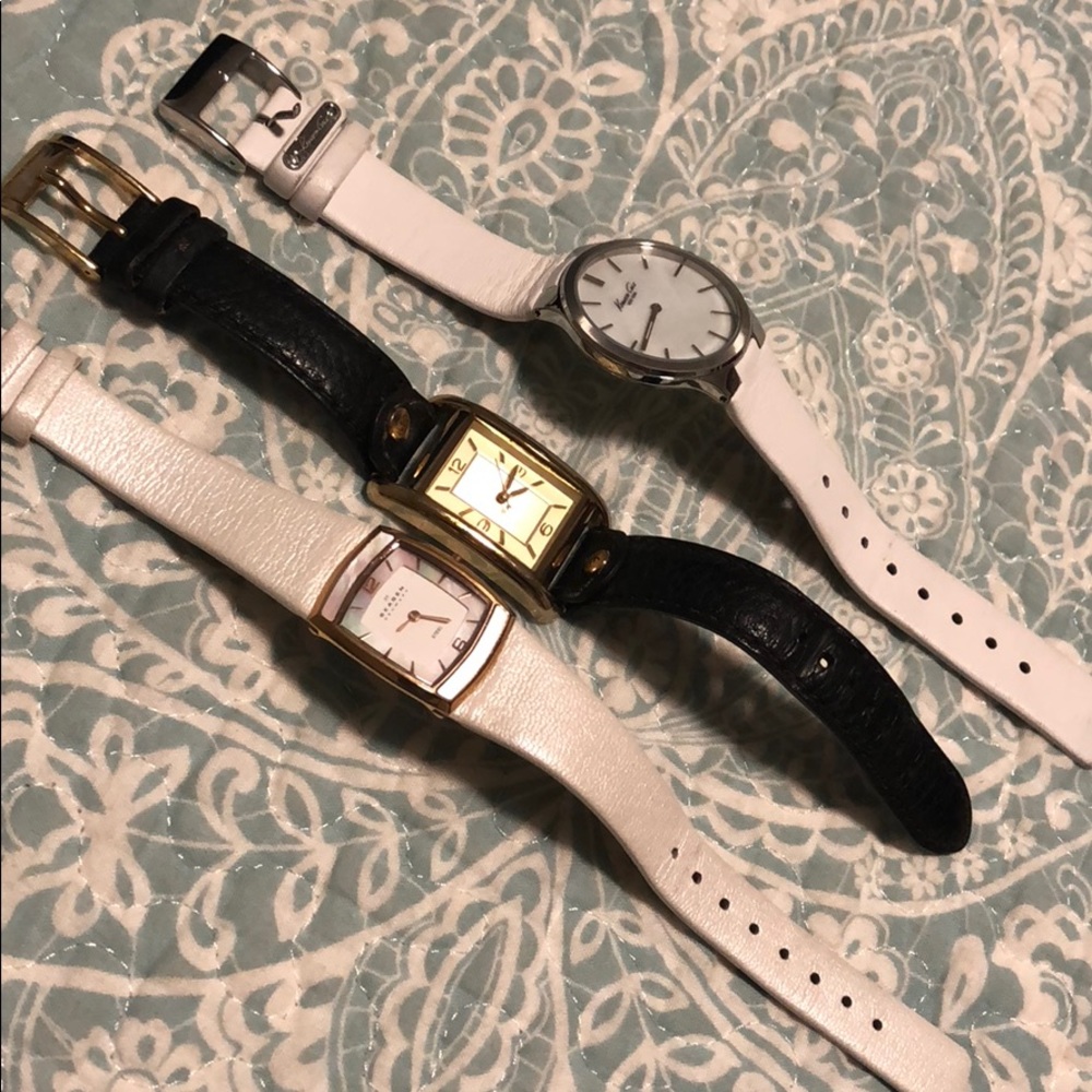 3 Leather Watches Skagen Kenneth Cole, MichaelKors
